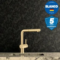 ברז מטבח בלאנקו נשלף לינוס Linus | לינוס BLANCO זהב מוברש
